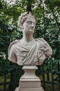 St Petersburg, Russia - June 6, 2019. The sculpture of Sculpture of the Roman Emperor Titus