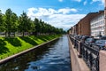 St. Petersburg, Russia - June 12, 2022: Summer view of New Holland and the Admiralty Canal in St. Petersburg