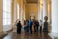 St. Petersburg, Russia - June 2 2017. tourists view sculptures in Russian Museum of Emperor Alexander III