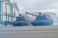 Two 152mm self-propelled howitzers Msta-S