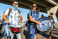 Soccer fans of Argentina national football team