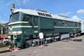 ST. PETERSBURG, RUSSIA. The locomotive of DM62-1731 costs at the platform Royalty Free Stock Photo