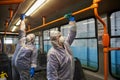 Disinfection of public transport as a preventive measure against the COVID-19 pandemic