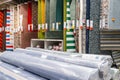 ST. PETERSBURG, RUSSIA - MARCH, 2019: IKEA store room, exhibition department of carpets and floor coverings