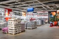 ST. PETERSBURG, RUSSIA - MARCH, 2019: Interior of elegant IKEA furniture store with scented candles and interior details