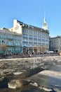 A view of the singer House on the embankment of the Fontanka riv