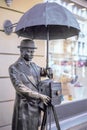 ST. PETERSBURG, RUSSIA - May 15, 2013: a bronze monument to a photographer in Malaya Sadovaya Street in St. Petersburg, the monume