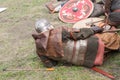 St. Petersburg, Russia - May 27, 2017: Demonstrative battle at the Viking Festival in St. Petersburg, Russia