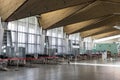 St. Petersburg, Russia Ã¢â¬â May 18, 2020.Empty Airport. Row of x-ray machine for screening passenger luggage with frame metal