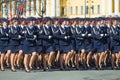 Girls-cadets of the Academy of the Ministry of Internal Affairs