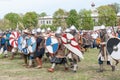 St. Petersburg, Russia - May 27, 2017: Historical reconstruction of the Viking battle in St. Petersburg, Russia