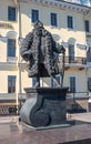 St. Petersburg, Russia - May 09, 2021: : Monument of Domenico Trezzini, the first architect of the city on the