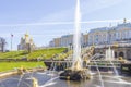 Samson fountain in front of the Grand Cascade of Fountains in Peterhof