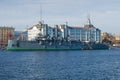 Cruiser `Aurora` against of the Nakhimov Naval School