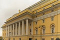 St. Petersburg, Russia, October 28, 2023. View of the side facade of the Alexandrinsky Theater. Royalty Free Stock Photo