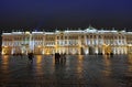 St. Petersburg. Russia. Palace Square and the Winter Palace in night illumination