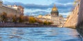 St Petersburg, Russia: Saint Isaac`s Cathedral and the Moyka River in autumn