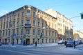 St. Petersburg, Russia, February, 27, 2018. Saint Petersburg, Pestelya St, house 6. Apartment house of St Panteleimon Church, 1874