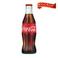 St. Petersburg, Russia, September 30, 2018. Illustration of bottle of Coca-Cola. Royalty Free Stock Photo
