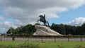 Peter The Great sculpture Horseman in the summer - Side view