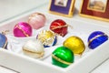 Russian jewelry souvenir, easter eggs copy of Faberge