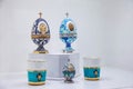 Russian jewelry souvenir, easter eggs copy of Faberge