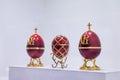 Russian jewelry souvenir, easter eggs copy of Faberge