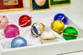 Russian jewelry souvenir, easter eggs copy of Faberge