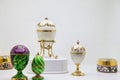 Russian jewelry souvenir, easter eggs copy of Faberge