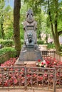 St. Petersburg Russia. Tikhvin cemetery. Dostoevsky grave