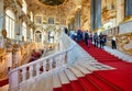 St. Petersburg Russia. The Winter Palace Hermitage Museum. Jordan Staircase