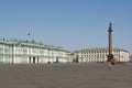 St. Petersburg, Russia, Winter Palace, state Hermitage Museum. Alexander column. Royalty Free Stock Photo