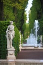 St. Petersburg. Statues and fountains of the historical park complex Summer Garden Royalty Free Stock Photo