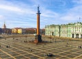 St. Petersburg, view of the Palace Square with the Alexandria Pillar Royalty Free Stock Photo