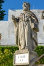 St. Philip A.P. represented by a stone statue. Episcopal garden of Castelo Branco