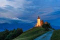 St. Primoz church near Jamnik Royalty Free Stock Photo