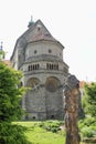 St. Procopius` Basilica with statue in Trebic