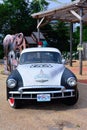 Police car on Route 66 as it passes through Missouri, USA