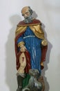 St Roch, statue on the main altar in the All Saints Church in the Bedenica, Croatia