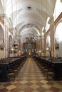 St. Rochus, Vienna; nave of the historic baroque church,17. century, Austria Royalty Free Stock Photo