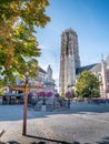 St. Rumbold`s Cathedral in Brabantine Gothic style in the historic center of Mechelen