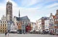 St. Rumbold's Cathedral at Grote Markt. Mechelen