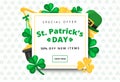 St. or Saint Patrick`s day vector background design. La Fheile P