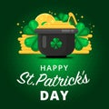 St. or Saint Patrick`s day vector background design. La Fheile P