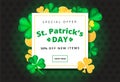 St. or Saint Patrick`s day vector background design. La Fheile P