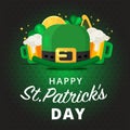 St. or Saint Patrick`s day vector background design. La Fheile P