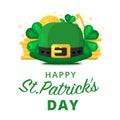 St. or Saint Patrick`s day vector background design. Royalty Free Stock Photo