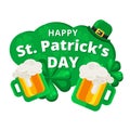 St. or Saint Patrick`s day vector background design. Royalty Free Stock Photo