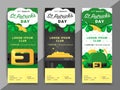 St. or Saint Patrick`s day vector flyer template design. La Fhei