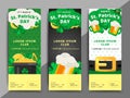 St. or Saint Patrick`s day vector flyer template design. La Fhei